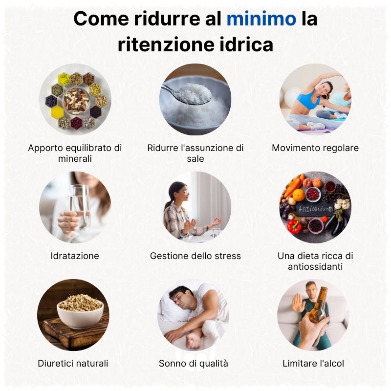 (Italština) Jak minimalizovat zadržování vody